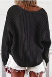 Vlovelaw Striped V-neck Cardigan Knit Sweater（4 colors）