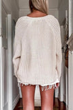 Vlovelaw Striped V-neck Cardigan Knit Sweater（4 colors）