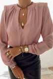 Fashion British Style Solid V Neck Tops(3 colors)