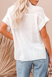 Fashion Casual Solid Patchwork Turndown Collar Blouses(3 Colors)