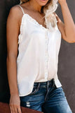 Fashion Casual Solid Split Joint V Neck Tops