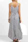 Fashion Casual Striped Split Joint Spaghetti Strap Loose Jumpsuits