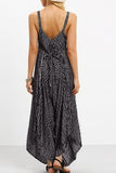 Fashion Casual Striped Split Joint Spaghetti Strap Loose Jumpsuits