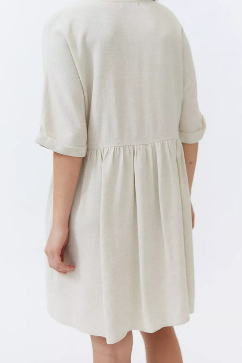 Fashion Casual Solid Split Joint V Neck Princess Dresses
