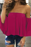 Fashion Casual Solid Patchwork Strapless Tops(8 Colors)