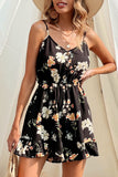 Fashion Casual Print Patchwork V Neck Loose Jumpsuits
