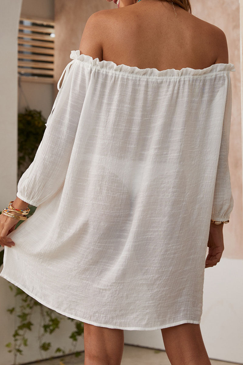 Fashion Casual Solid Split Joint Swimwears Cover Up