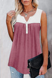 Fashion Casual Solid Split Joint V Neck Tops(7 colors)