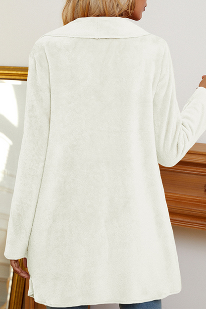 Fashion Elegant Solid Patchwork Asymmetrical Outerwear
