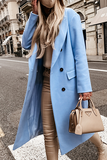 Fashion Elegant Split Joint Buttons Turn-back Collar Outerwear(5 Colors)