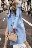 Fashion Elegant Split Joint Buttons Turn-back Collar Outerwear(5 Colors)