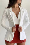 Fashion Casual Solid Color Slim Lapel Outerwear(6 Colors)