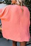 Fashion Casual Solid Smocking O Neck T-Shirts(3 Colors)