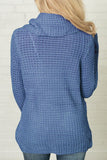 Fashion Casual Solid Patchwork Scarf Collar Sweaters(4 colors)