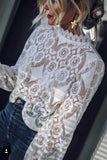 Vlovelaw Solid Lace Tops(2 Colors)