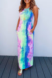 Vlovelaw Tie-dye Printed Multicolor Maxi Dress