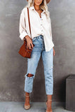 Vlovelaw Solid Color Loose Pit Shirt Tops