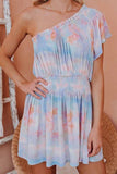 Vlovelaw Tie-dye Ruffled Off-shoulder Mini Dress