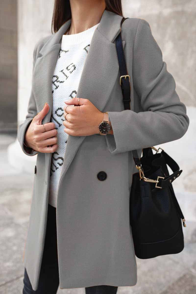 Vlovelaw Solid Color Loose Suit Coat