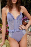 Vlovelaw Solid Mesh Lace One-piece Swimsuit(3 Colors)