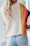 Vlovelaw Stitched Knitted Rainbow Sweater