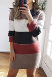 Vlovelaw Splicing Casual Contrast Mini Dress(3 colors)