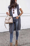 Vlovelaw Solid Color Mid-length Vest