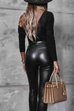 Vlovelaw Solid Color Sexy Strapless Long Sleeves Tops