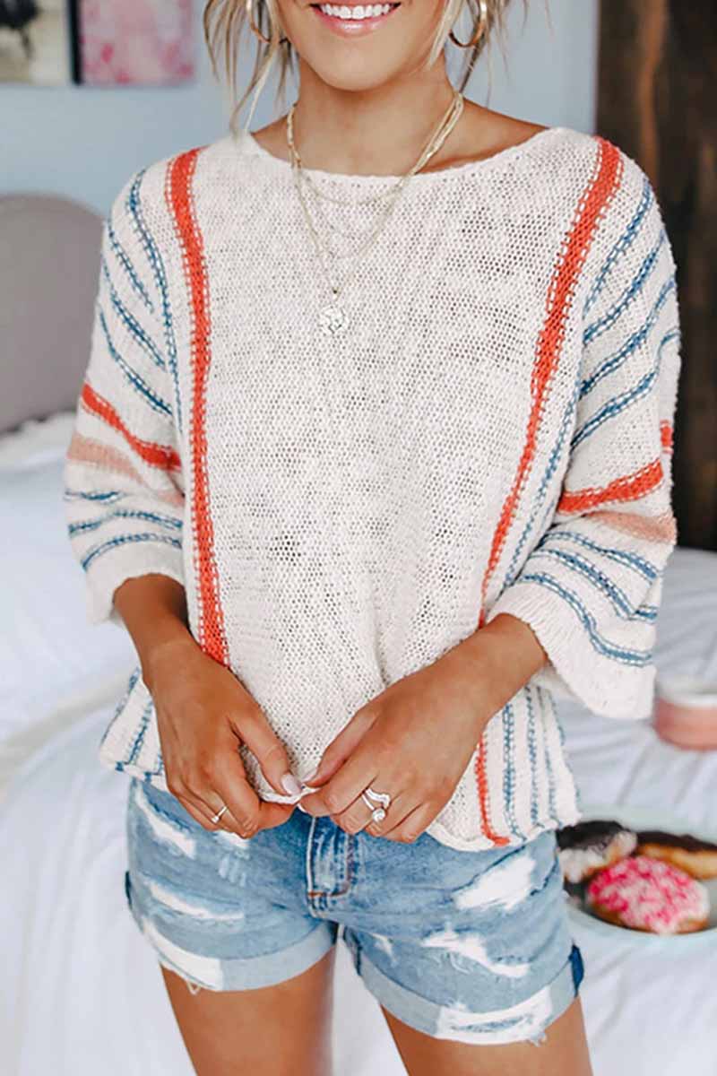 Vlovelaw Striped Colorblock Sweater