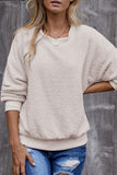Vlovelaw Teddy Plush Sweater Casual Tops