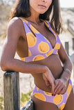 Vlovelaw Striped Hollow-out Sexy Bikini Set