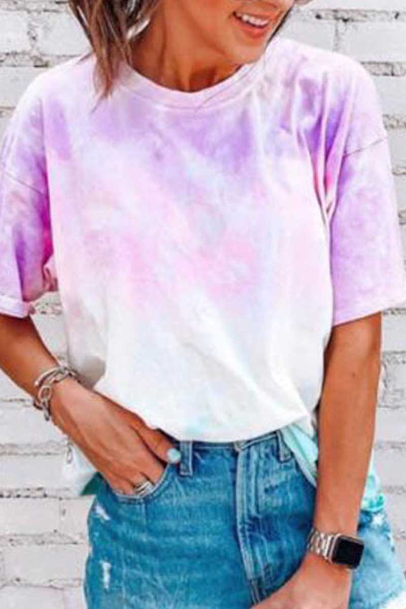 Vlovelaw Tie-dye Loose tops