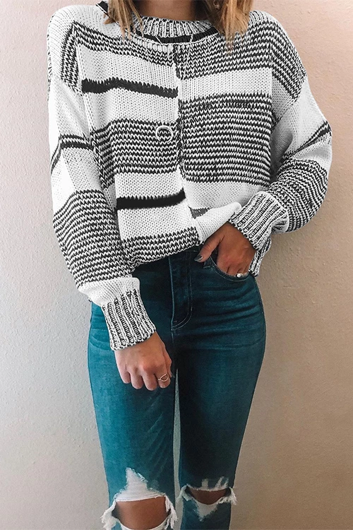 Vlovelaw Striped Long Sleeve Pullover Sweater