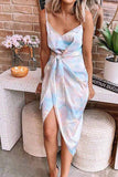 Vlovelaw Tie-dye Bandage Midi dresses