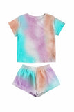 Vlovelaw Tie-dye Round Neck Two-Pieces Set