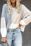 Vlovelaw Stitching Knitted Sweater Tops