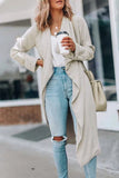 Vlovelaw Solid Color Long Casual windbreaker Cardigan