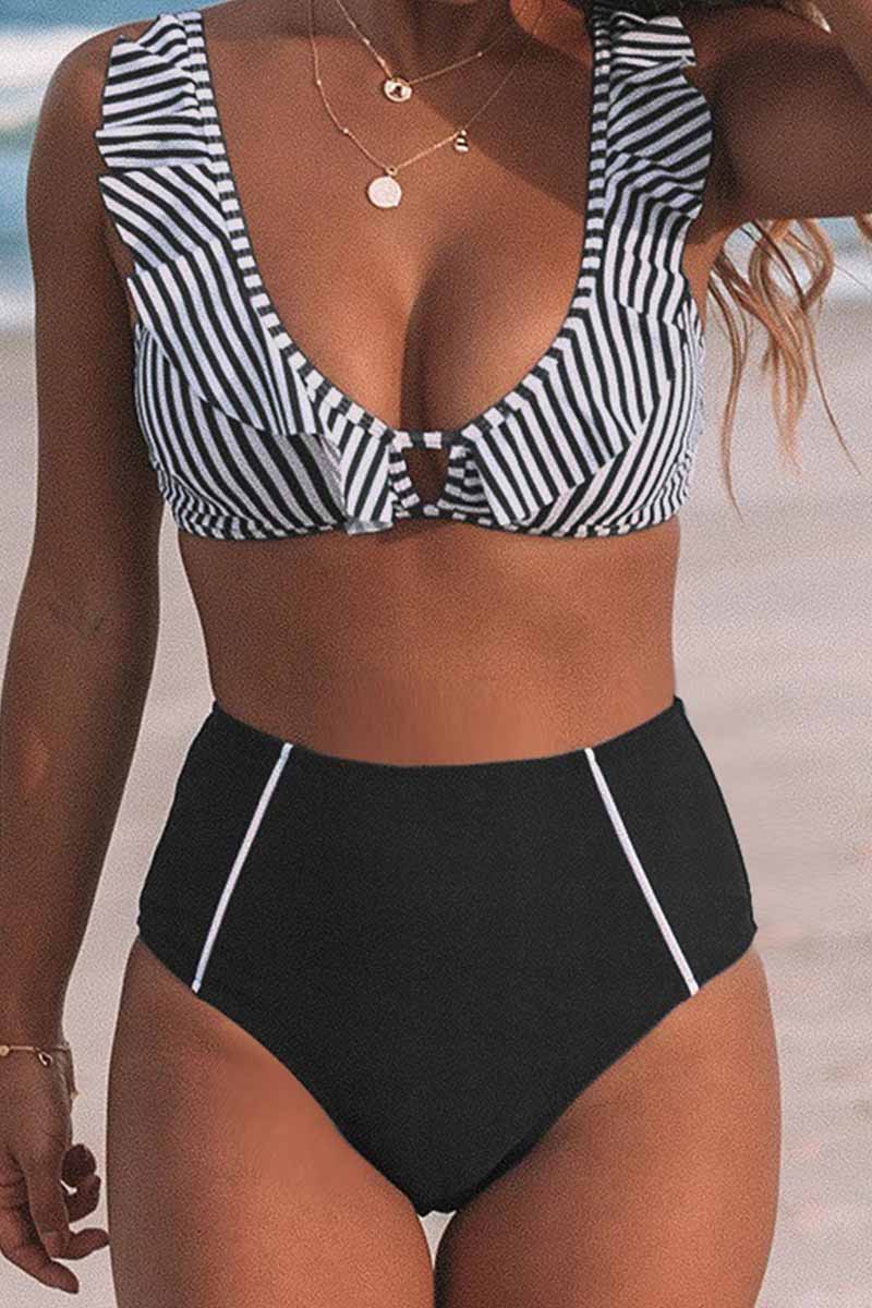 Vlovelaw Striped Two-piece Swimsuit